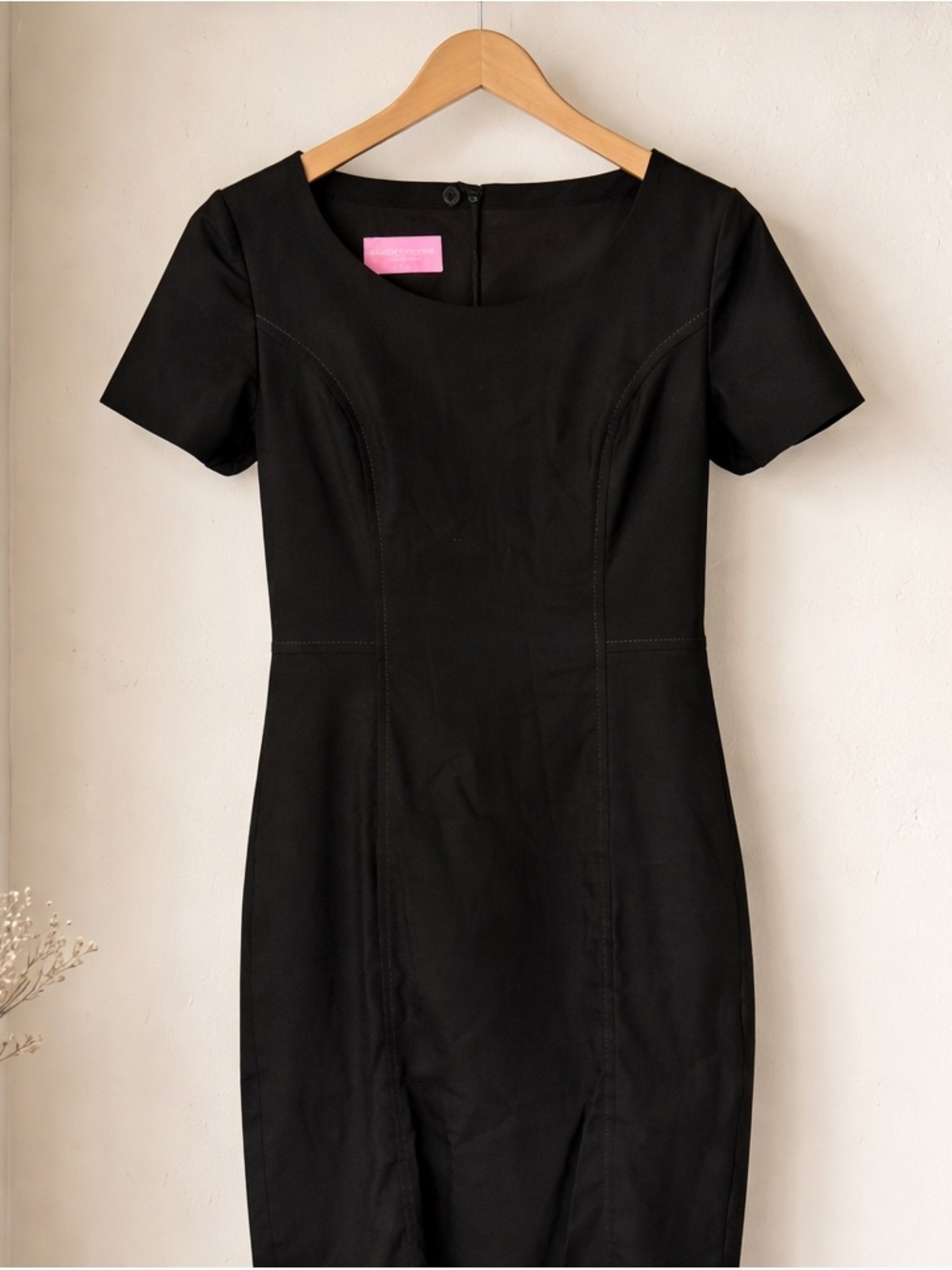 Black dress with beautiful stitching
